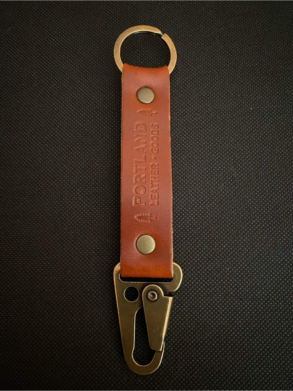Portland Leather Goods Long PLG Keychain - Madrone.